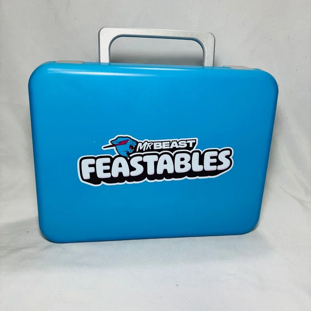 MrBeast Feastables Lunch Box Blue Pink Bento Style Kids Meal Container MRB01204